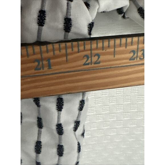 St John Sport Jacket Blazer Navy White Striped Career Work Classy XL - Picture 9 of 9